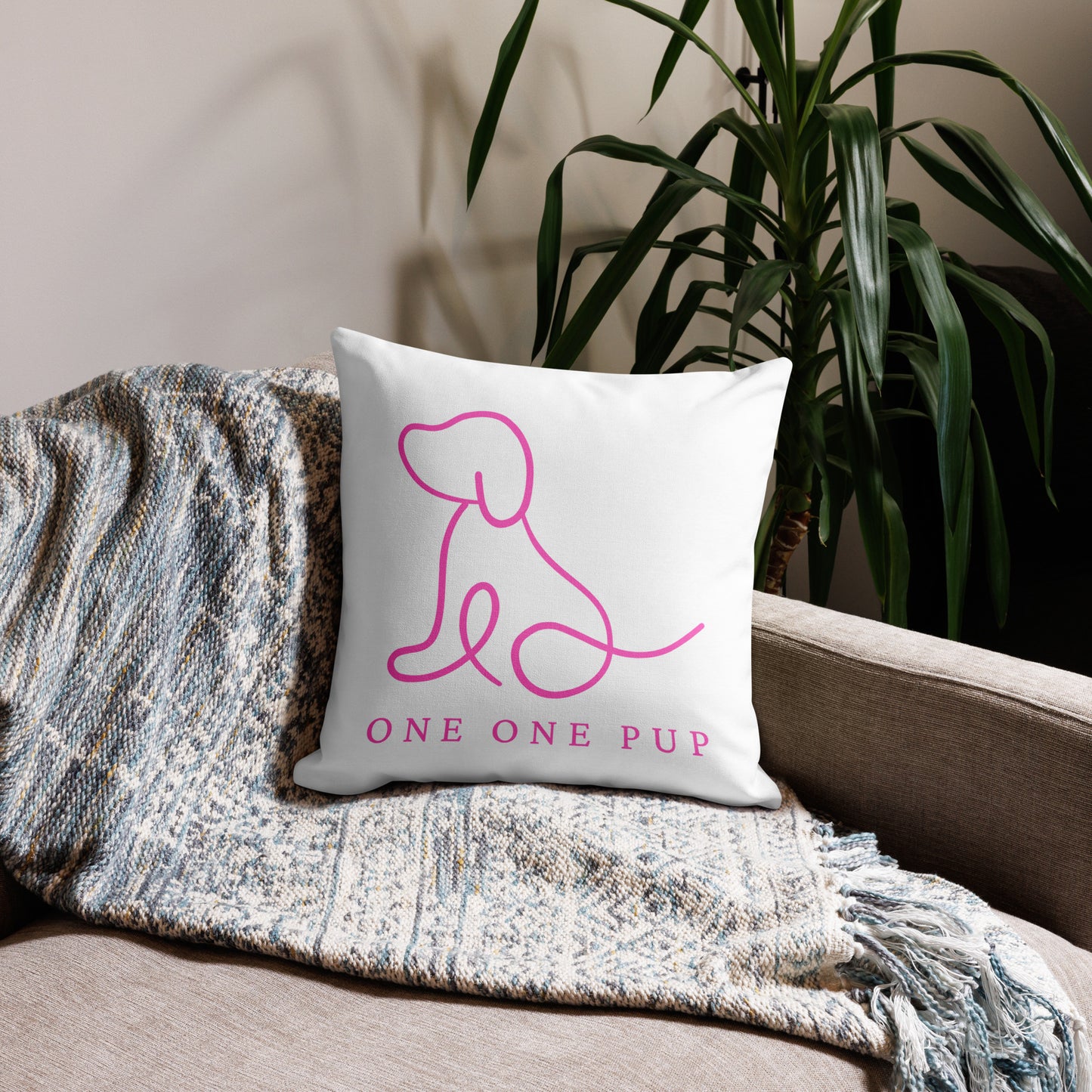 Corgi #1 Pink Summer Pop Portraiture Home & living All-Over Print Premium Pillow