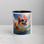 Corgi #3 Pink Summer Pop Portraiture Home & living Mug with Color Inside