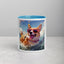 Corgi #1 Pink Summer Pop Portraiture Home & living Mug with Color Inside