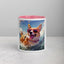 Corgi #1 Pink Summer Pop Portraiture Home & living Mug with Color Inside