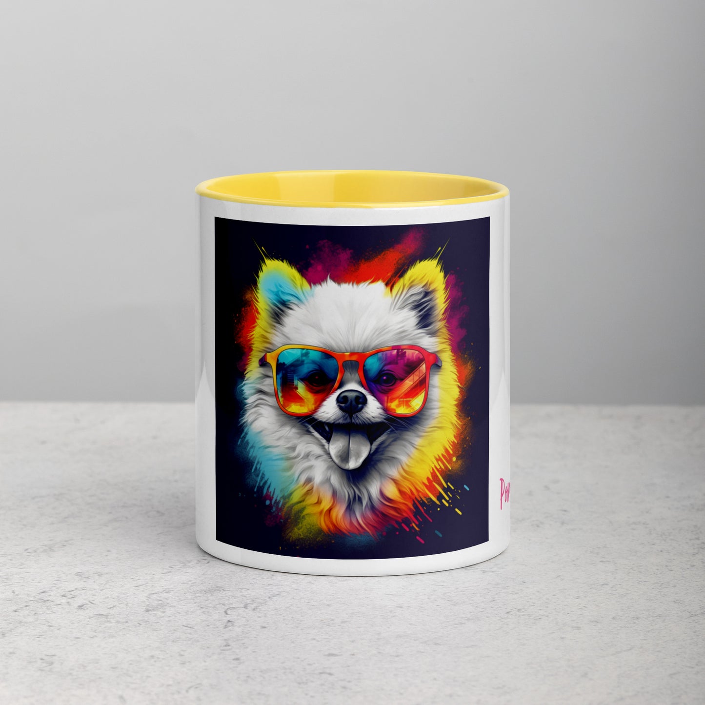 Pomeranian #5 Pop Cool Modern Home & living Mug with Color Inside