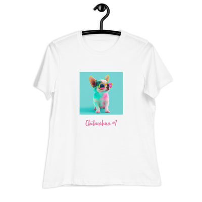 Chihuahua #1 Pop Cool  Women's clothing Relaxed T-Shirt